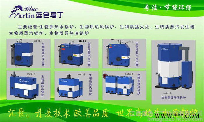 供應(yīng)生物質(zhì)鍋爐　　藍(lán)色馬丁ＣＷＨＳ-0.7　60萬大卡熱水鍋爐