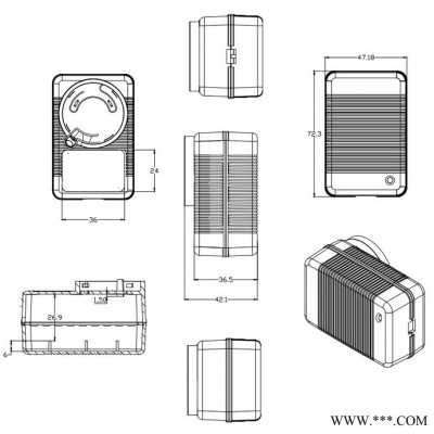 鑫粟  24W可換頭  電池充電器 12.6V2A鋰電池充電器