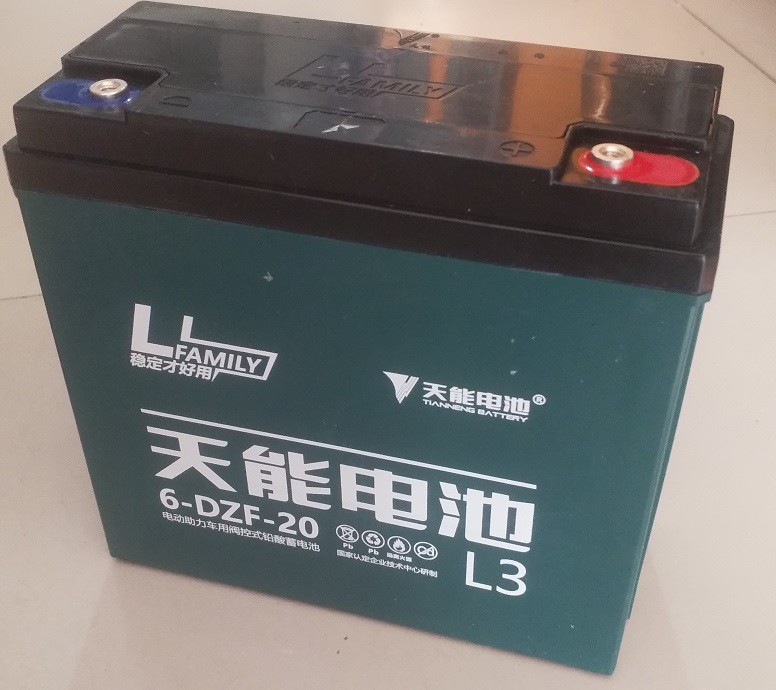 浙江天能電池48V20AH電動車電池6-DZM/F-20AH鉛酸蓄電池12V20AH