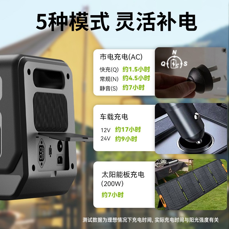 百瑞迪工廠直銷2200W戶外電源便攜式太陽(yáng)能戶外儲(chǔ)能電源跨境專供